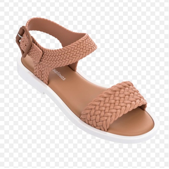 Melissa x Salinas Mar Braid Sandal - Marsha By The Sea peach/white Size 10 - Picture 2 of 10